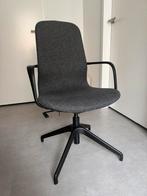 Donkergrijze IKEA LÅNGFJÄLL bureaustoel met hoge rugleuning, Huis en Inrichting, Bureaustoelen, Ophalen, Zo goed als nieuw, Grijs