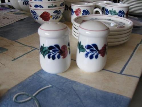 Boerenbont peper + zout stel Boerenbond, Huis en Inrichting, Keuken | Servies, Gebruikt, Overige typen, Boerenbont, Aardewerk