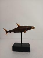 Bronzen Hamerhaai op standaard brons haai kunst & design, Antiek en Kunst, Ophalen of Verzenden