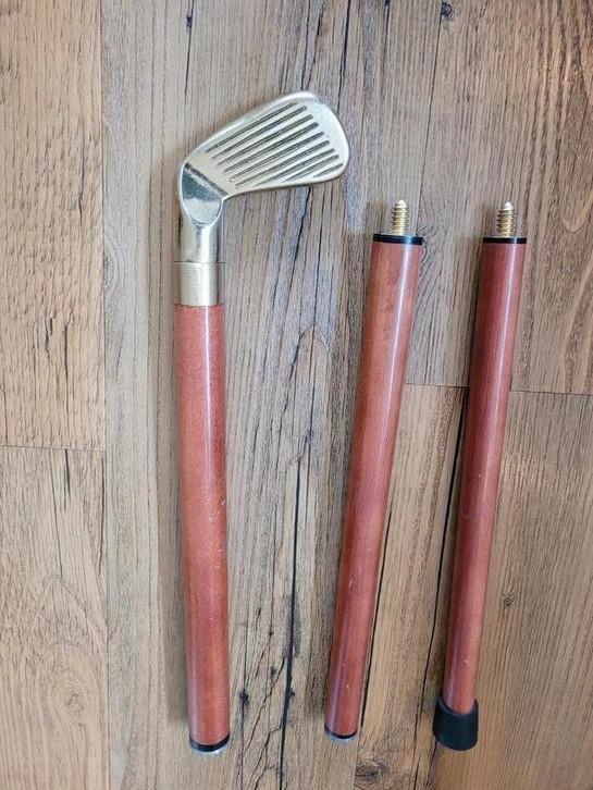 Vintage Wandelstok in de vorm van golfclub met "geheimpje", Diversen, Verpleegmiddelen, Zo goed als nieuw, Ophalen