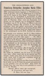 pastoor Franciscus Filbry 1883 Leiden + 1950 Haarlem, 67 jr, Verzamelen, Verzenden