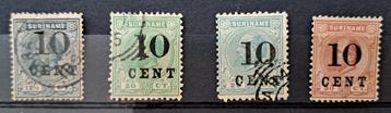 Cees-Suriname 1898 nvph 29,31,32,33 gest. beschikbaar voor biedingen