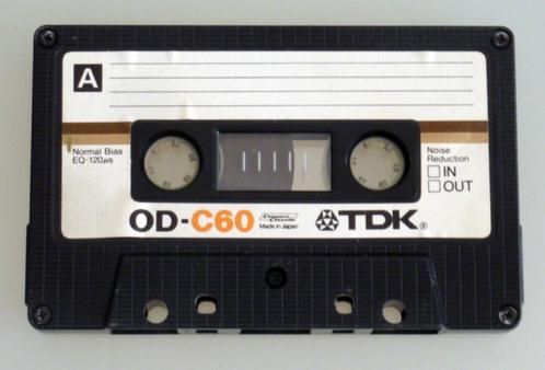 1 TDK OD-C60 Normal Bias cassettebandje cassette C60 minuten, Cd's en Dvd's, Cassettebandjes, Gebruikt, Origineel, 1 bandje, Verzenden