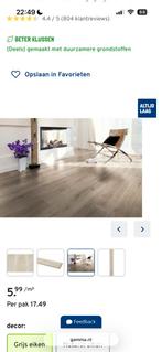 Pak laminaat eiken grijs, Huis en Inrichting, Stoffering | Vloerbedekking, Ophalen, Nieuw, Minder dan 10 m², Grijs