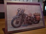 Poster Harley Davidson WLA V-Twin 750 cc 1942, Nieuw, Ophalen of Verzenden