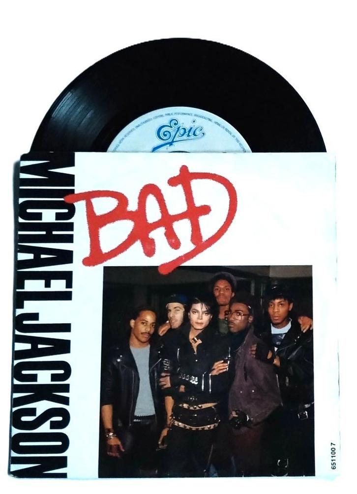 Top2000#1244 Michael Jackson - Bad, Cd's en Dvd's, Vinyl Singles, Zo goed als nieuw, Single, Overige genres, 7 inch, Verzenden