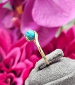 Prachtige 14k gouden ring met Australische opaal steen, Nieuw, Ophalen of Verzenden, 17 tot 18, Nvt