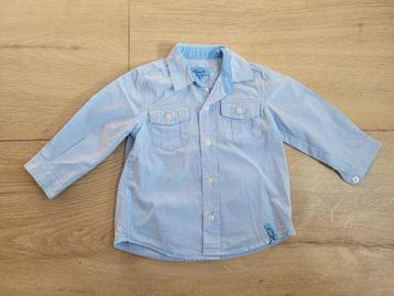 Blauw gestreept overhemd maat 6 (68) ~ MS3125 beschikbaar voor biedingen
