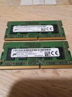 2x 4GB ddr4 2666 sodimm Micron, Computers en Software, RAM geheugen, DDR4, Ophalen of Verzenden, Zo goed als nieuw, Laptop