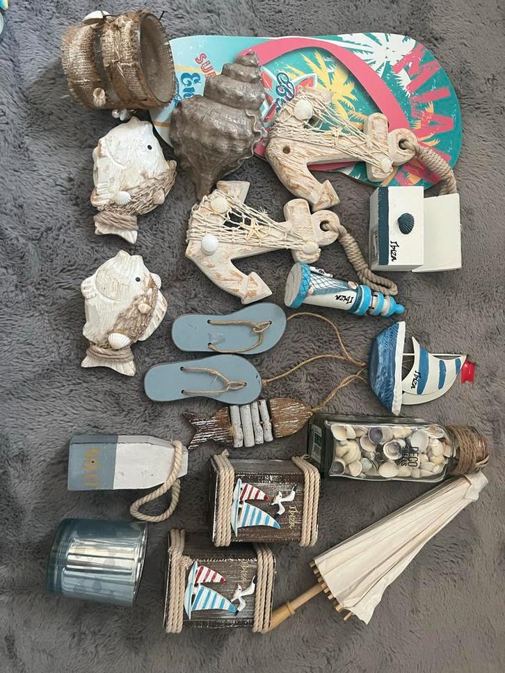 Decoratie Set - Strand Thema, Huis en Inrichting, Woonaccessoires | Overige, Zo goed als nieuw, Ophalen of Verzenden