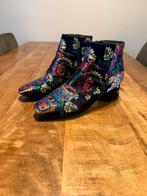 Vero Moda enkellaarsjes bloemenprint multicolor, Zwart, Lage of Enkellaarzen, Ophalen of Verzenden, Zo goed als nieuw