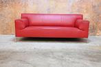 ZGANieuw rode leren Design on Stock Bloq bank, Huis en Inrichting, Banken | Bankstellen, Ophalen, Metaal, Tweepersoons, 75 tot 100 cm
