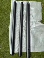 3 ronde buizen lengte 985mm RAL9005 fijnstructuur, Ophalen, Nieuw, IJzer