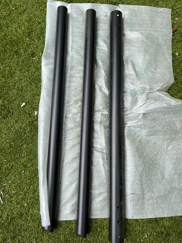 3 ronde buizen lengte 985mm RAL9005 fijnstructuur beschikbaar voor biedingen