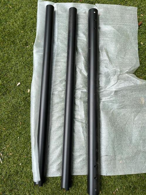 3 ronde buizen lengte 985mm RAL9005 fijnstructuur, Doe-het-zelf en Verbouw, Metalen, Nieuw, IJzer, Ophalen