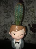 Schattig mini bloempot met cactus gezicht jongen, Tuin en Terras, Bloempotten, Nieuw, Ophalen of Verzenden