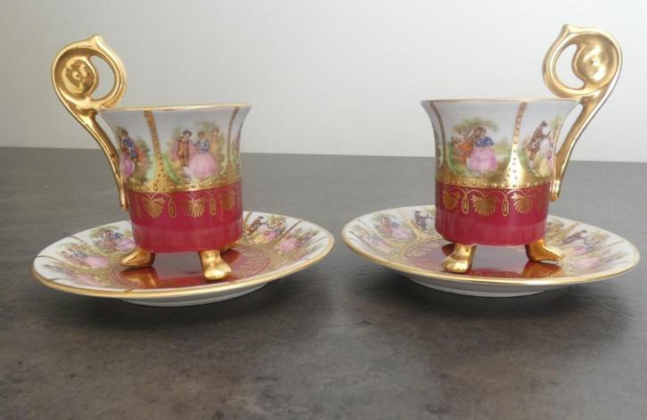 2x speciaal kop en schotel Waldershop Bavaria [1792-C], Antiek en Kunst, Antiek | Porselein, Ophalen of Verzenden