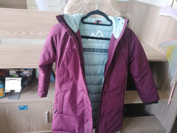 Meisjes jas maat 128/134, Kinderen en Baby's, Kinderkleding | Maat 134, Zo goed als nieuw, Meisje, Jas, Ophalen of Verzenden