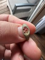 Romeinse ring met glaspasta oud romeins, Antiek en Kunst, Antiek | Koper en Brons, Verzenden, Brons