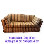 3 zits bank in stof geel-blauw en andere sofa's en fauteuils, Ophalen, 150 tot 200 cm, 75 tot 100 cm, Engelse stijl