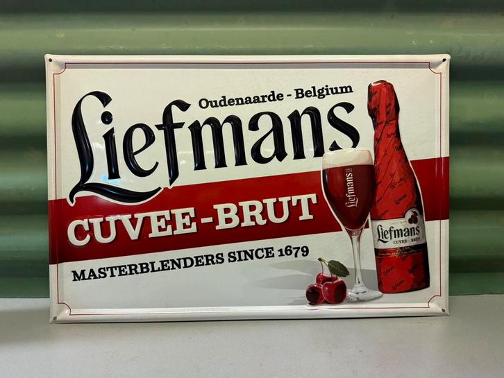 Blikken reclamebord liefmans, Verzamelen, Merken en Reclamevoorwerpen, Nieuw, Reclamebord, Ophalen of Verzenden