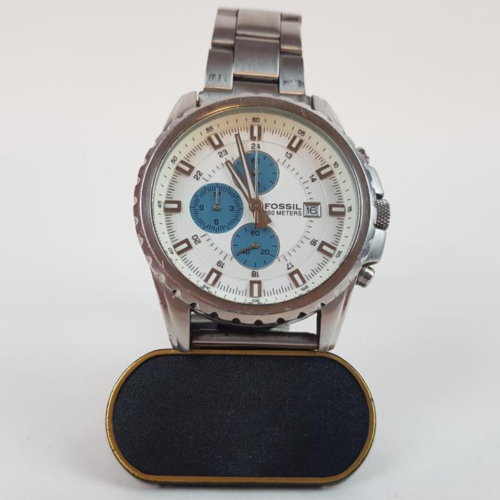 Fossil CH-2445 Horloge || Nu voor maar € 69.99, Sieraden, Tassen en Uiterlijk, Armbanden, Gebruikt, Leer, Bruin, Ophalen of Verzenden