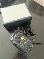 Black Gucci crossbady GG MARMONT MINI CAMERA bag, Ophalen of Verzenden, Zo goed als nieuw