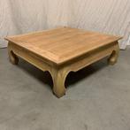 Opium salontafel - massief teak - 100 x 100 cm - TTM Wonen, Huis en Inrichting, Tafels | Salontafels, Minder dan 50 cm, Nieuw