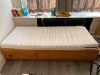 bedframe met lades en matras, Huis en Inrichting, Ophalen, Eenpersoons, Wit, 190 cm of minder