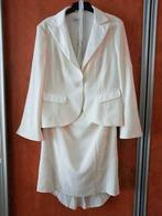 Feestkostuum Apart Elegante kostuum met rok maat 40, Maat 38/40 (M), Kostuum of Pak, Wit, Ophalen of Verzenden
