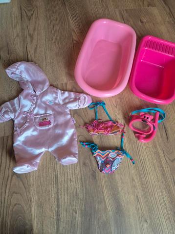Poppenspeelgoed bikini, duikbril, pakje Babyborn  beschikbaar voor biedingen