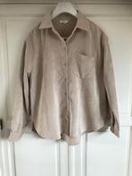 riblook blouse (Bien Blue), Kleding | Dames, Blouses en Tunieken, Beige, Ophalen of Verzenden, Zo goed als nieuw, Maat 36 (S)