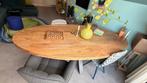 Eettafel ovaal 240cm lichtbruin mangohout, Ophalen, 100 tot 150 cm, 200 cm of meer, Zo goed als nieuw