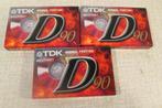 3 TDK D90 Cassettebandjes - Nieuw in Verpakking, Cd's en Dvd's, Cassettebandjes, 2 t/m 25 bandjes, Overige genres, Ophalen of Verzenden