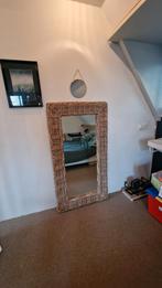 Grote, rotan spiegel, Ophalen, Zo goed als nieuw, Rechthoekig, Minder dan 100 cm