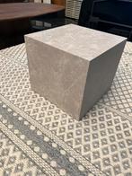 Salontafel/bijzettafel kubus 40cm marmerlook fineer, Ophalen of Verzenden, Zo goed als nieuw