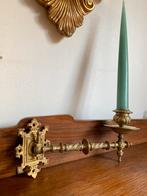 Antiek/vintage koperen wandkandelaar art nouveau/jugenstil, Ophalen of Verzenden, Koper of Brons