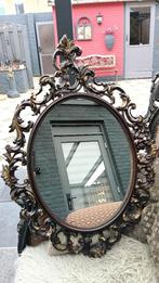 Kuif spiegel, Antiek en Kunst, Ophalen, Ovaal, 50 tot 100 cm, 100 tot 150 cm