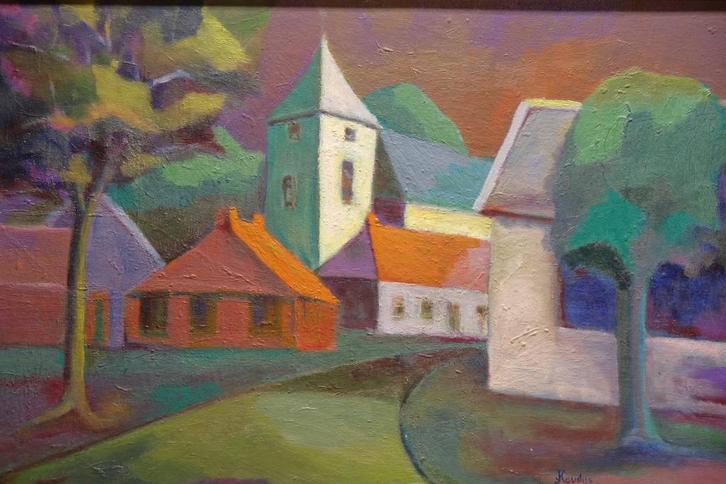 schilderij Koudijs 1967  gesigneerd, Antiek en Kunst, Kunst | Schilderijen | Klassiek, Ophalen of Verzenden