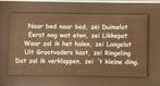 zgan zelfgemaakt canvas 'naar bed naar bed zei Duimelot', Ophalen, Zo goed als nieuw, Wanddecoratie