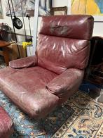 Lounge Chair met Hocker Walter Knoll Furniture, Ophalen, Gebruikt, Metaal, Retro Vintage Loungen Industrieel Loft