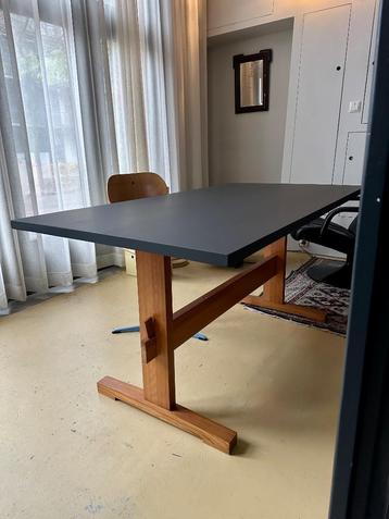 Vintage Shaker stijl tafel, houten eettafel, bureautafel