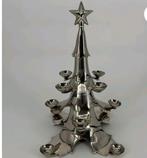 Chrome Kerstboom Kandelaar Waxinehouders, Ophalen of Verzenden, Zo goed als nieuw, Metaal, Grijs
