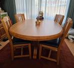 blank eiken eethoek, Huis en Inrichting, Complete eetkamers, Ophalen, Gebruikt, 4 tot 6 stoelen
