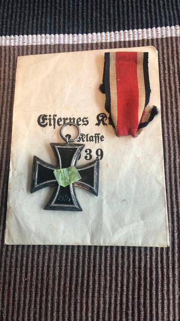 duits Ijzeren kruis 2e klasse met lint en enveloppe beschikbaar voor biedingen
