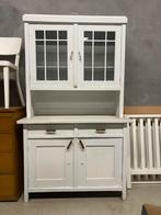 Brocante buffetkast wit, Ophalen, Zo goed als nieuw, 25 tot 50 cm, 200 cm of meer