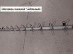 Oude vintage stoere metalen kapstok - 10 haken 150 x 10 cm, Wandkapstok, Gebruikt, Ophalen of Verzenden, Minder dan 100 cm