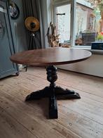Prachtige vintage tafel met kloosterpoot!, Ophalen, Rond, Zo goed als nieuw, Vier personen