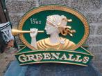 Greenalls reclamebord bier, Reclamebord, Gebruikt, Ophalen of Verzenden