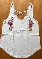 witte zomerse top met mooie geborduurde bloemen, Ophalen of Verzenden, Zo goed als nieuw